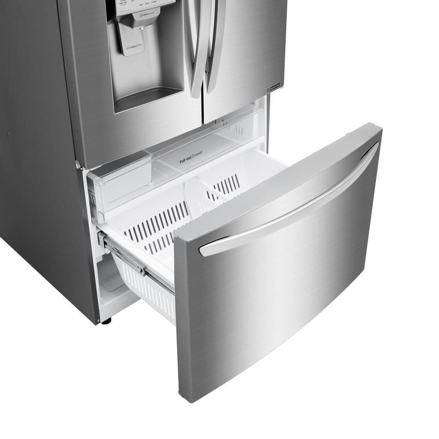 LG - 35.8 Inch 27.9 cu. ft French Door Refrigerator in Stainless - LFX