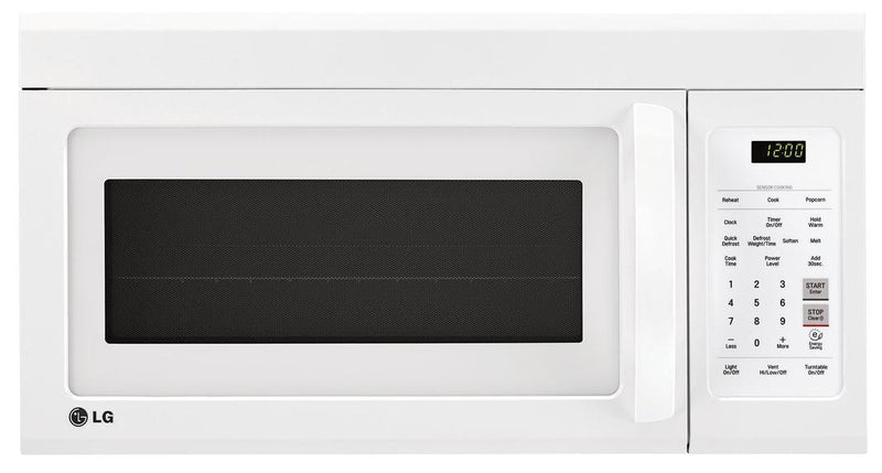 LG - 1.8 cu. Ft  Over the range Microwave in White - LMV1852SW