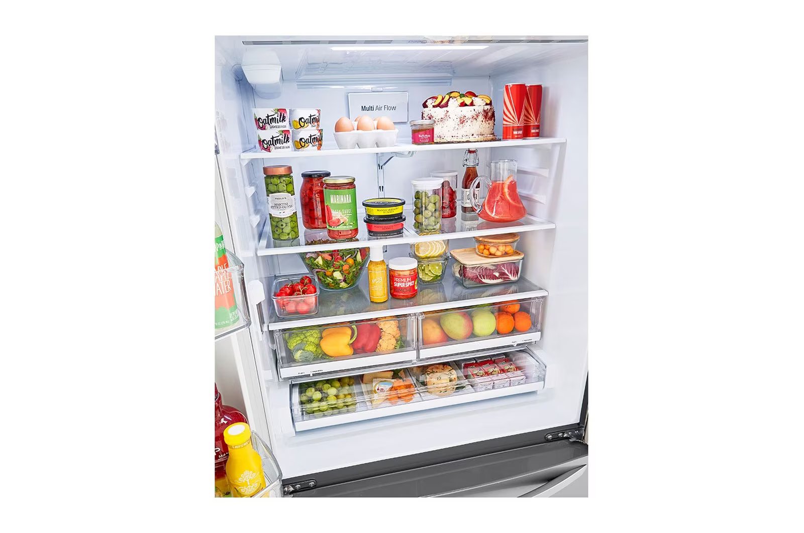 LG - 35.75 Inch 22.7 cu. ft French Door Refrigerator in Stainless - LMWC23626S