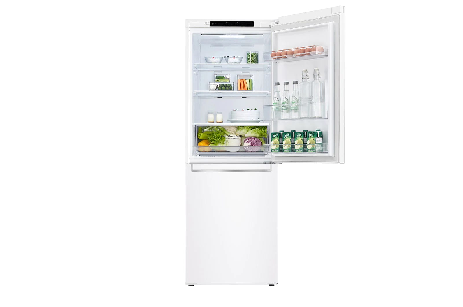 LG - 23.5 Inch 10.8 cu. ft Bottom Mount Refrigerator in White - LRDNC1004W