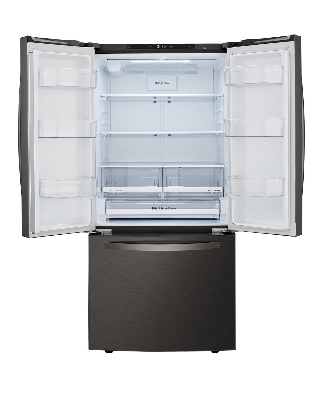 LG - 32.8 Inch 25.1 cu. ft French Door Refrigerator in Black Stainless - LRFCS2503D