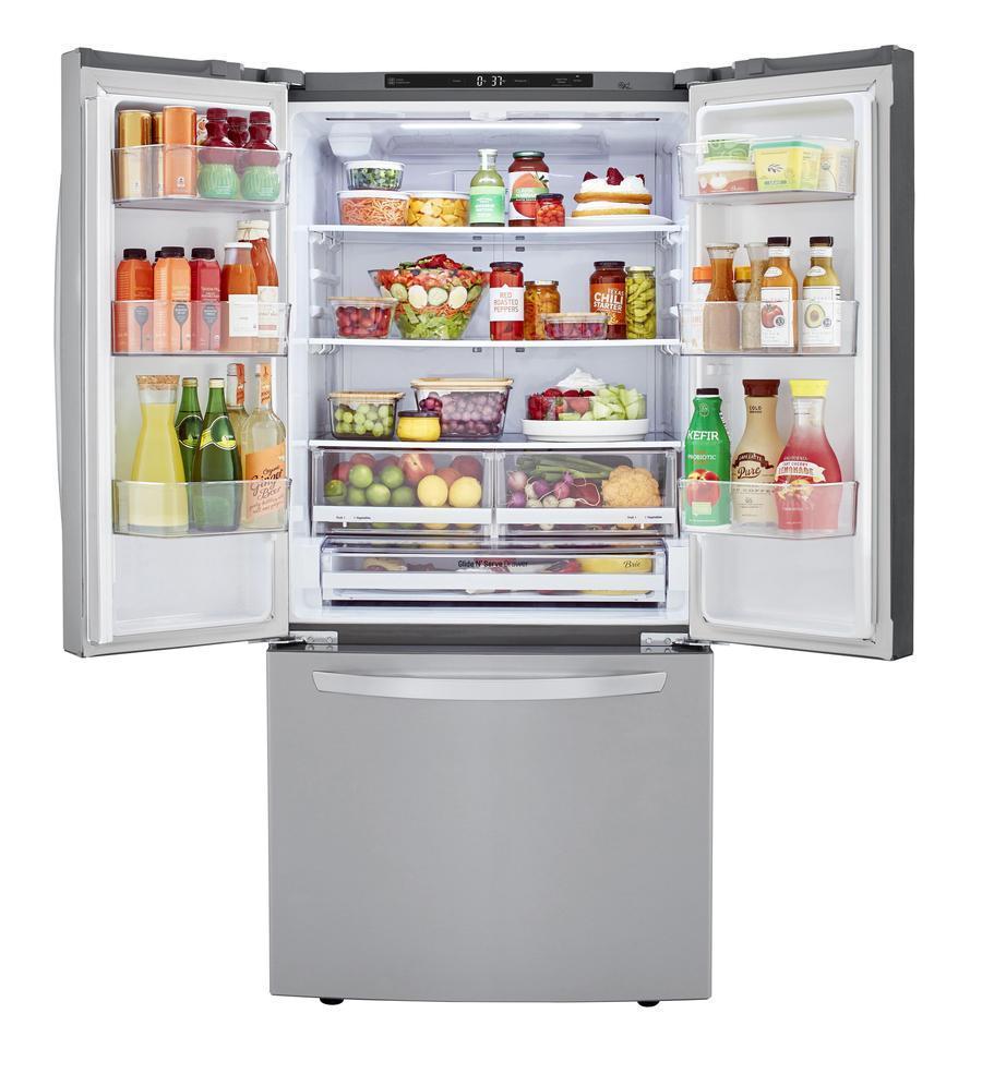 LG - 32.8 Inch 25.1 cu. ft French Door Refrigerator in Stainless - LRFCS2503S