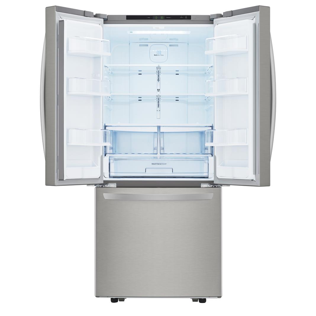 LG - 29.8 Inch 21.8 cu. ft French Door Refrigerator in Stainless - LRFNS2200S