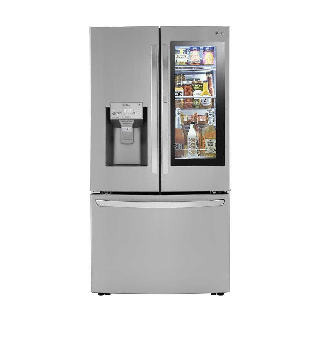 LG - 35.8 Inch 23.5 cu. ft French Door Refrigerator in Stainless - LRFVC2406S