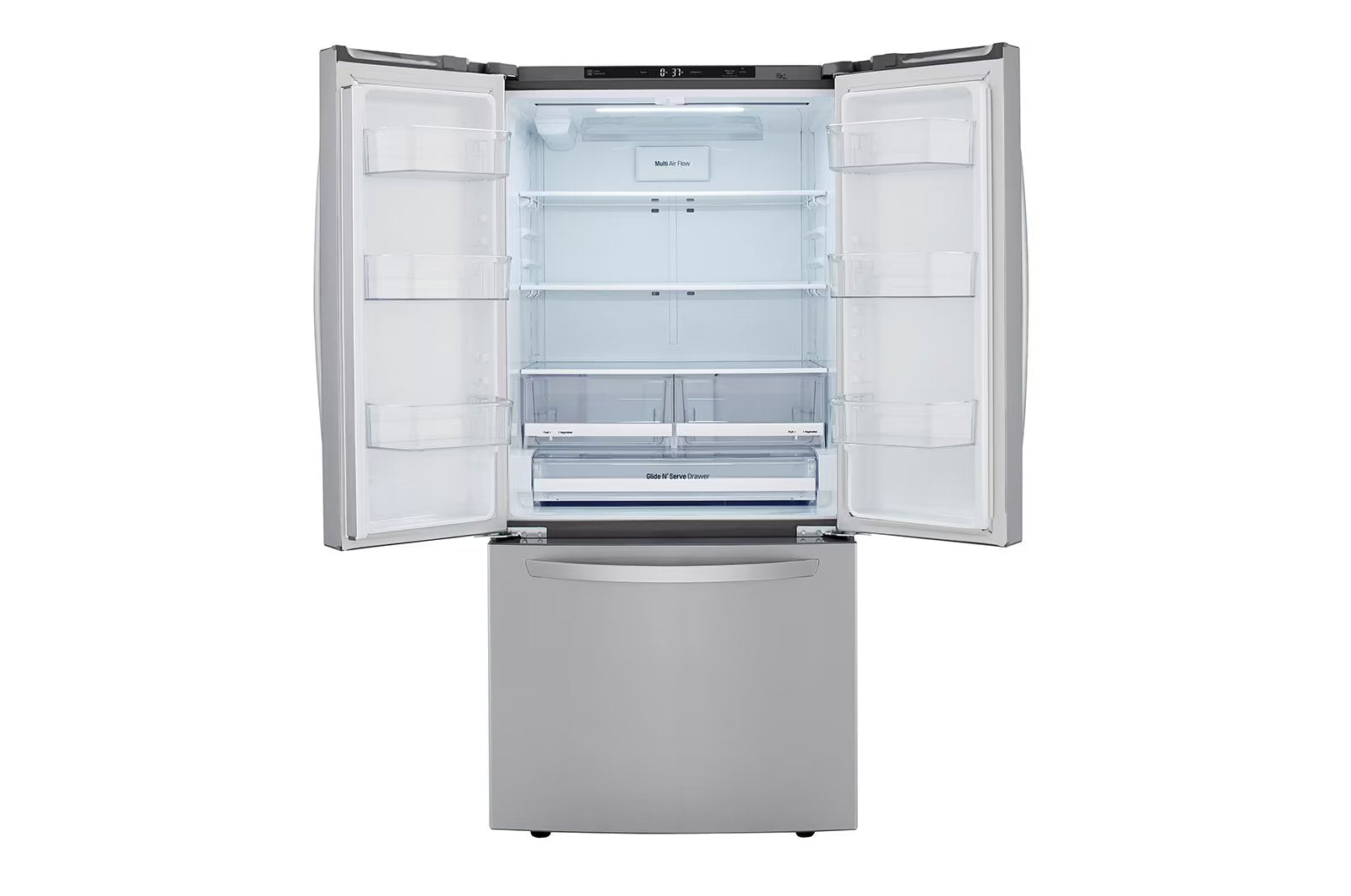 LG - 32.75 Inch 25.1 cu. ft French Door Refrigerator in Stainless - LRFVS2503S