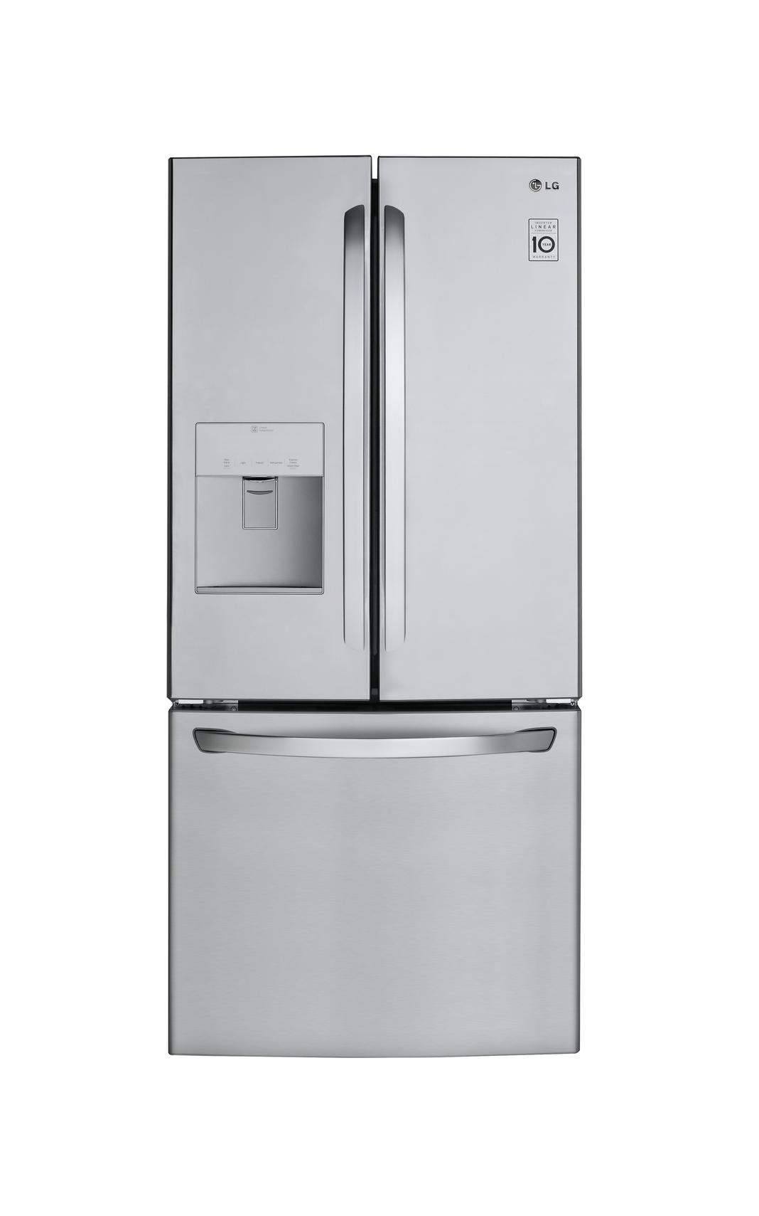 LG - 29.8 Inch 21.8 cu. ft French Door Refrigerator in Stainless - LRFWS2200S