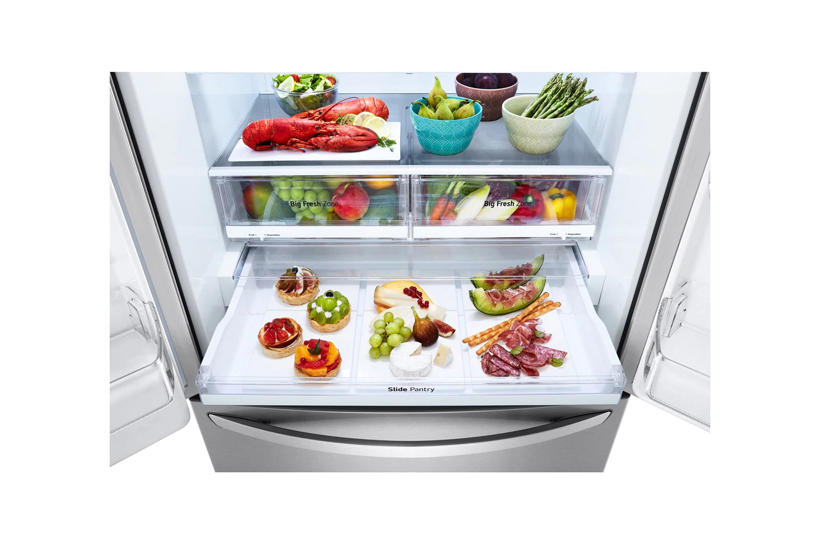 LG - 35.75 Inch 29 cu. ft French Door Refrigerator in Stainless - LRFWS2906S