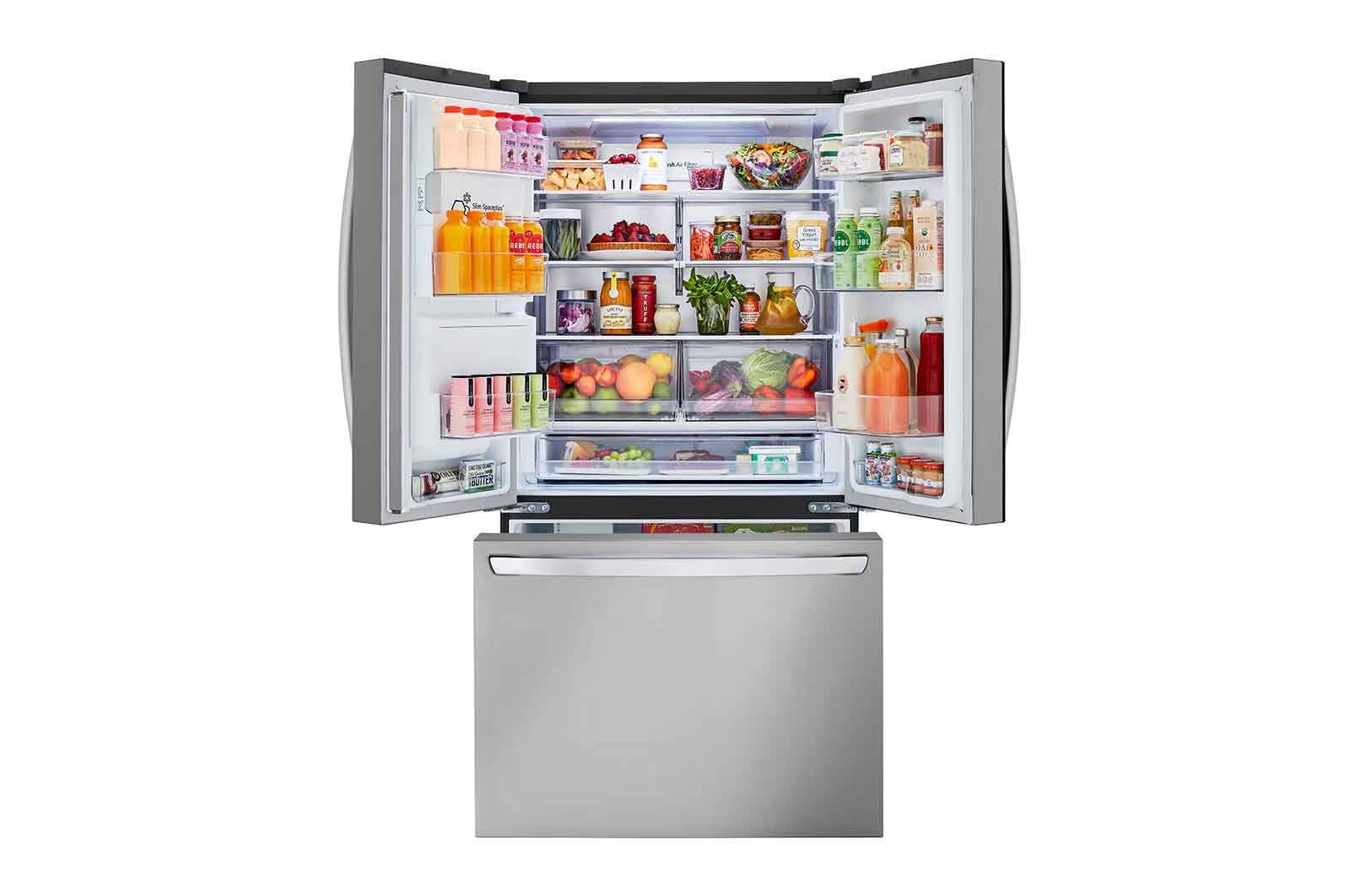 LG - 35.75 Inch 25.5 cu. ft French Door Refrigerator in Stainless - LRFXC2606S
