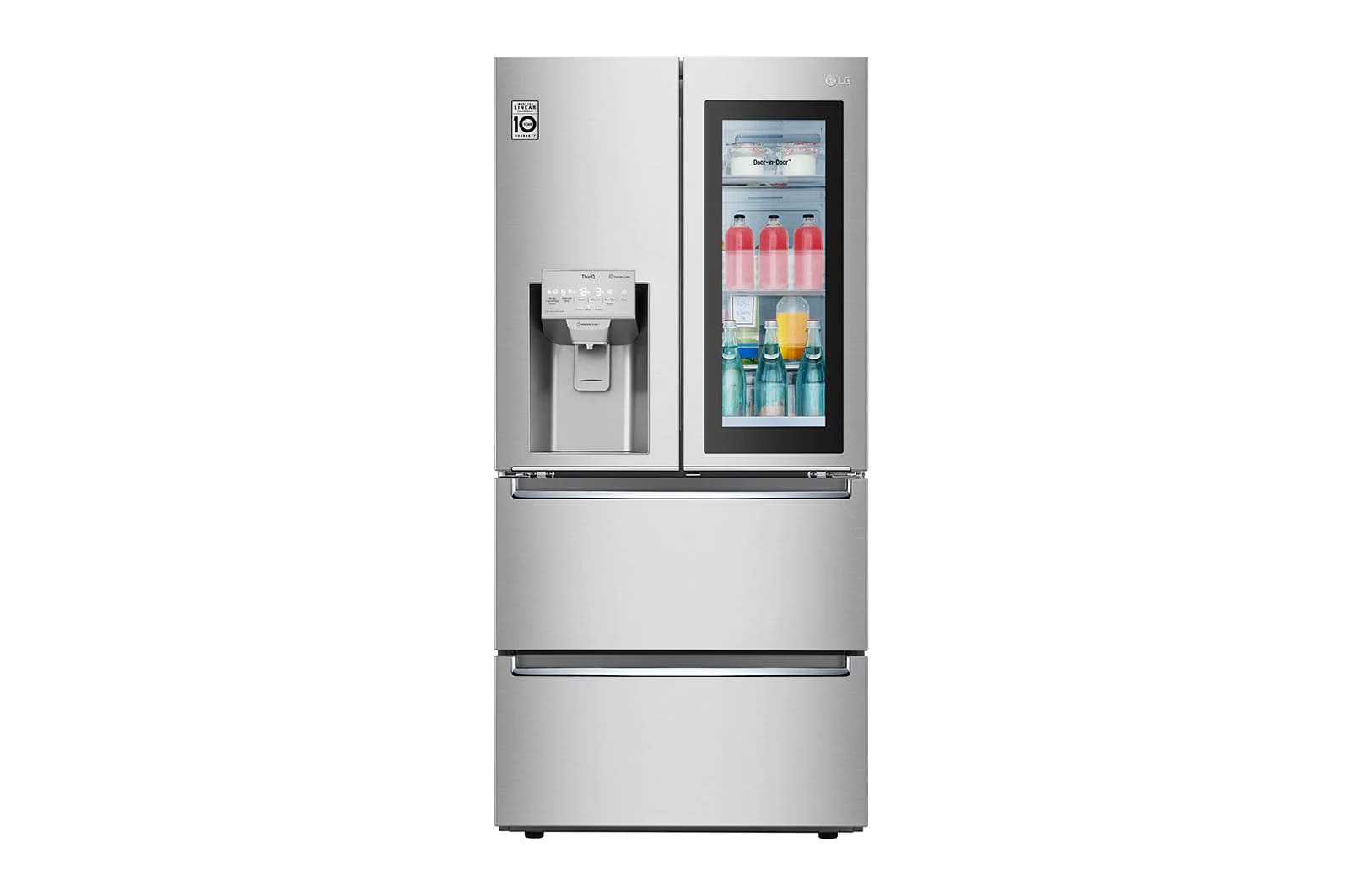 LG - 32.875 Inch 18.3 cu. ft French Door Refrigerator in Stainless - LRMVC1803S