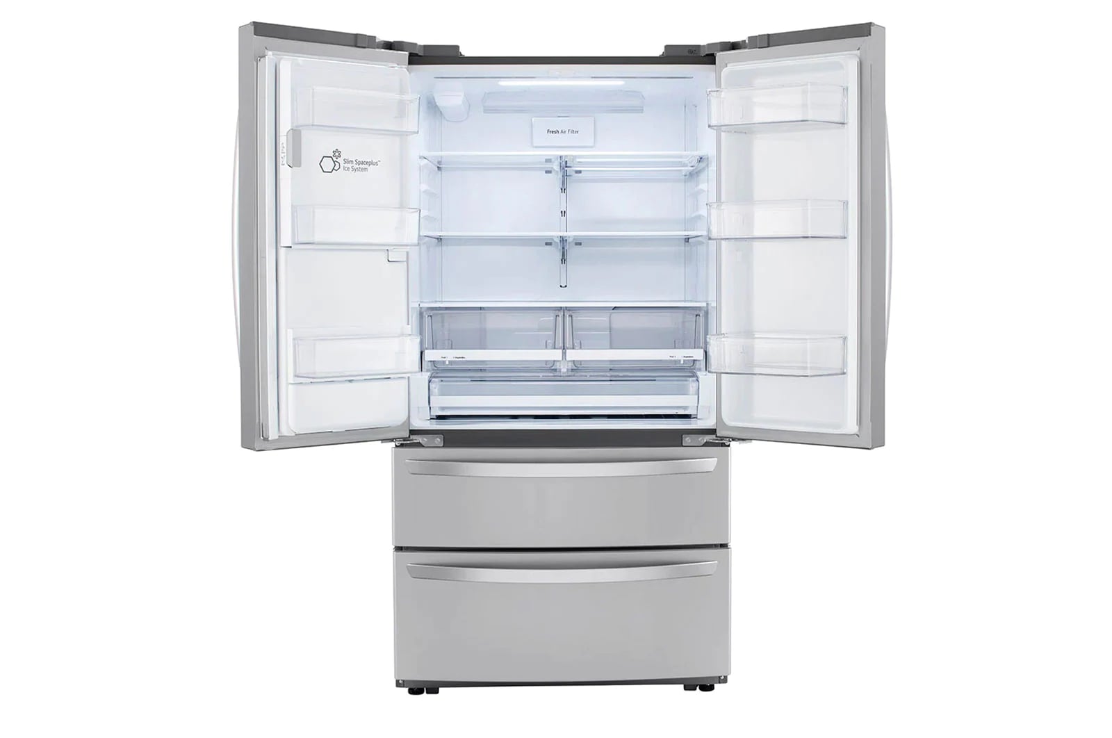 LG - 35.75 Inch 27.8 cu. ft French Door Refrigerator in Stainless - LRMXS2806S
