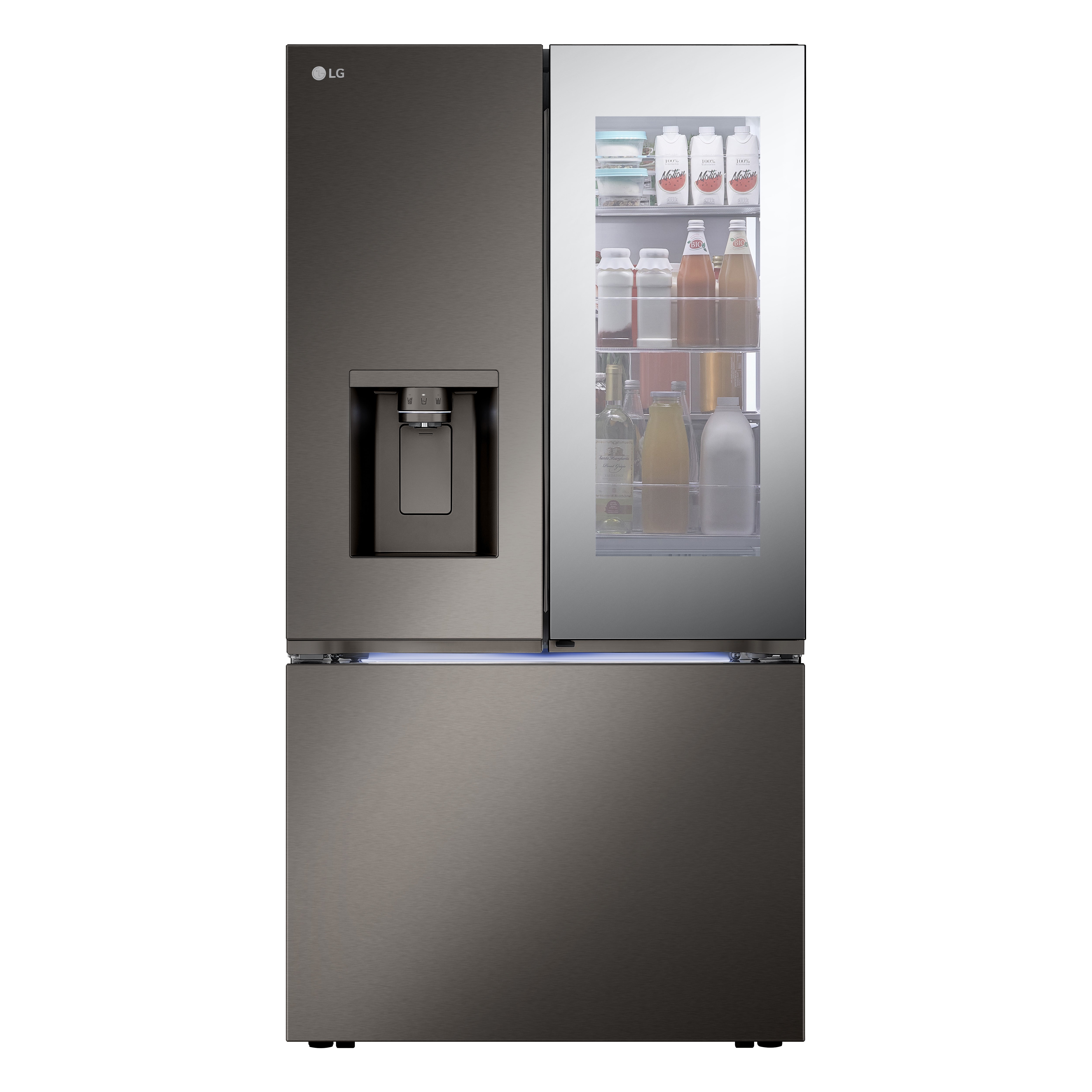 LG - 35.8 Inch 30.7 cu. ft French Door Refrigerator in Black Stainless - LRYKS3106D