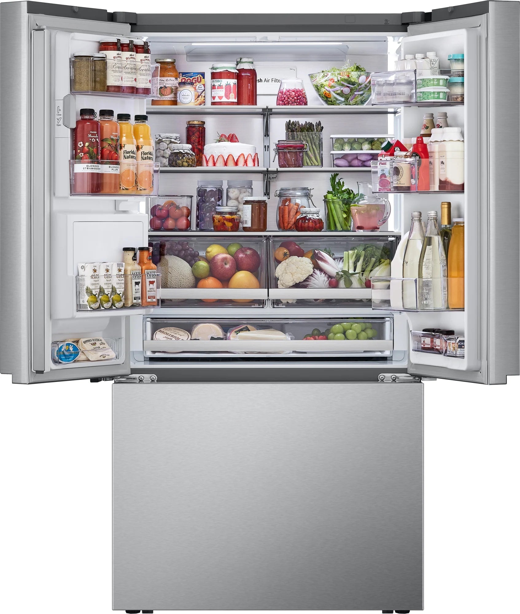 LG - 35.75 Inch 25.5 cu. ft French Door Refrigerator in Stainless - LRYXC2606S