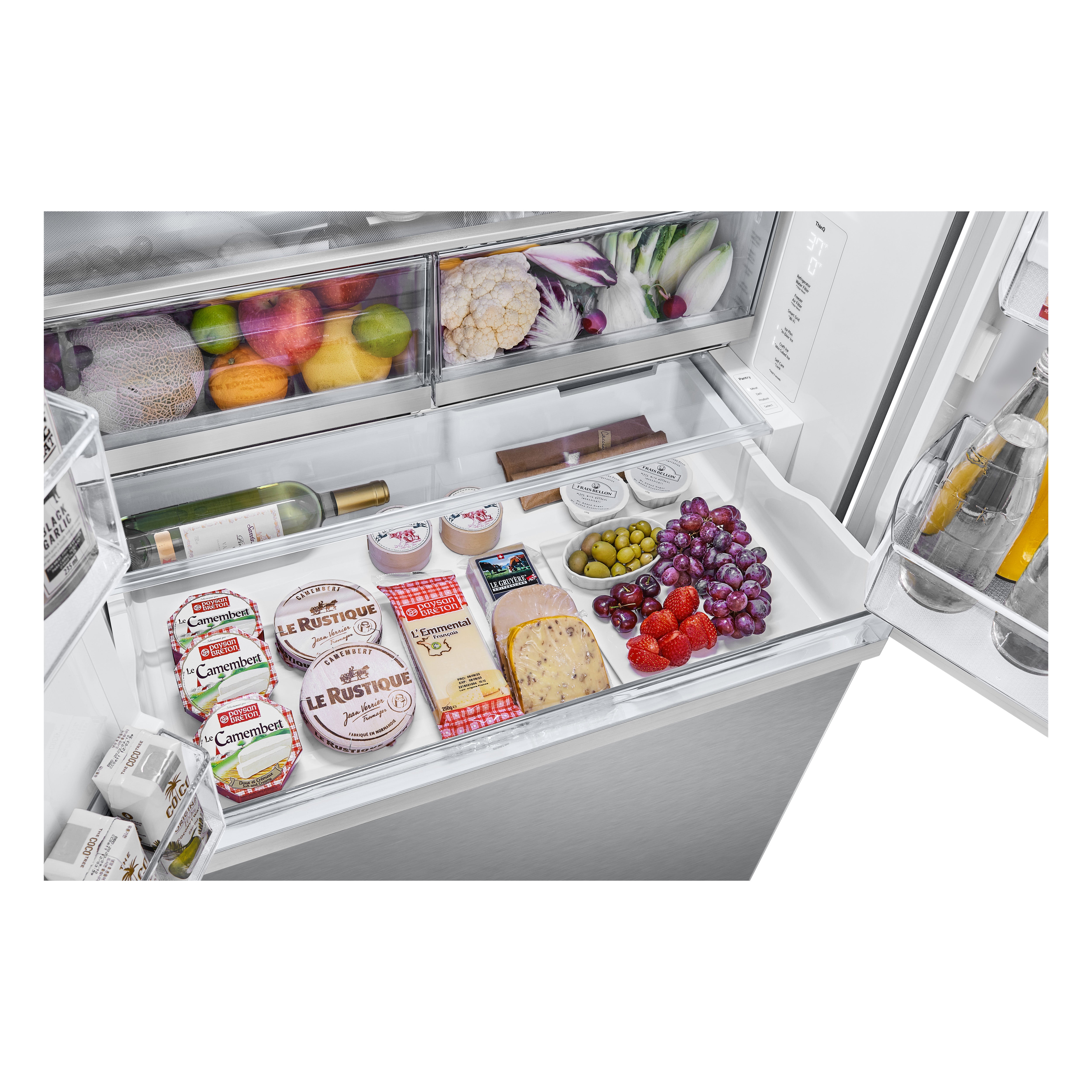 LG - 35.8 Inch 30.7 cu. ft French Door Refrigerator in Stainless - LRYXS3106S
