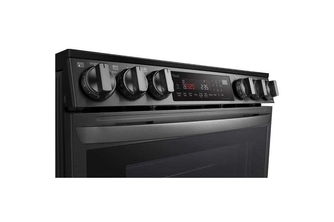 LG - 6.3 cu. ft  Electric Range in Black Stainless (Open Box) - LSEL6335D