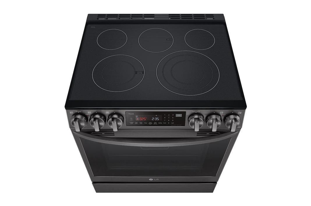 LG - 6.3 cu. ft  Electric Range in Black Stainless - LSEL6335D