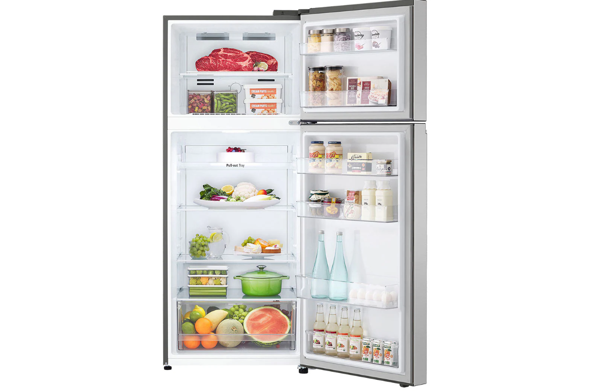 LG - 24 Inch 13 cu. ft Top Mount Refrigerator in Stainless - LT13C2000V
