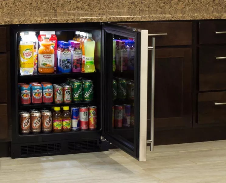 Marvel - 23.875 Inch 4.9 cu. ft Built In / Integrated Beverage Centre Refrigerator in Stainless - MA24BCG1RS