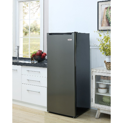 Marathon - 21.7 Inch 9 cu. ft Side by Side Refrigerator in Black Stainless - MAR86BLS-1