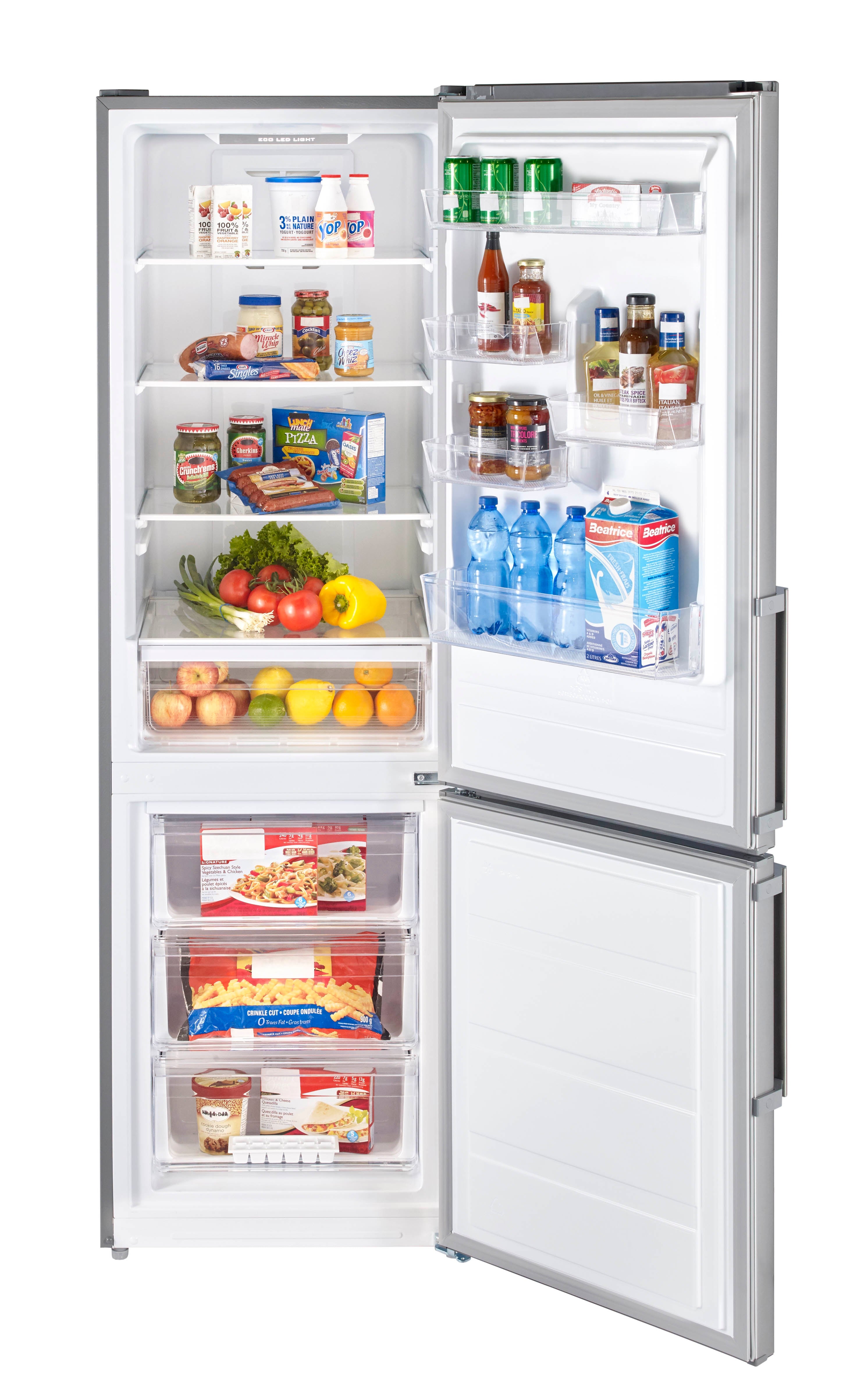 GE - 23.5 Inch 23.5 cu. ft French Door Refrigerator in Stainless - MBE11DSLSS