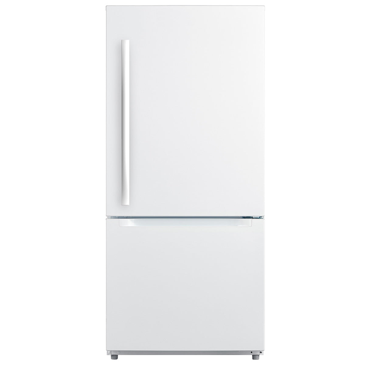 GE - 29.5 Inch 18.6 cu. ft Bottom Mount Refrigerator in White - MDE19DTNKWW