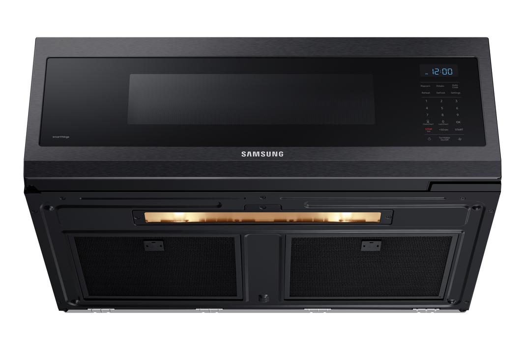 Samsung - 1.1 cu. Ft  Over the range Microwave in Black Stainless - ME11A7510DG