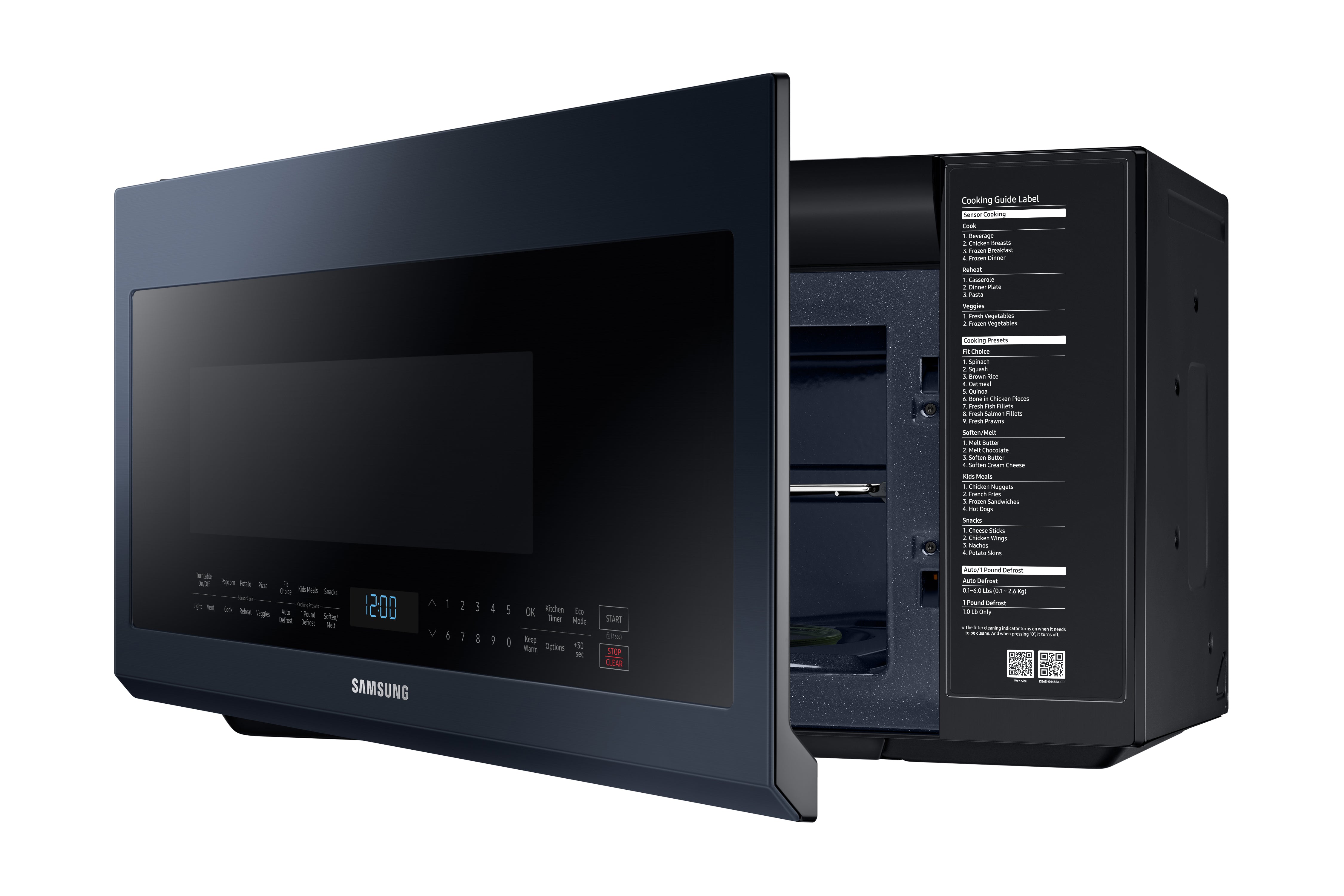 Samsung - Bespoke 2.1 cu. Ft  Over the range Microwave in Blue - ME21A706BQN