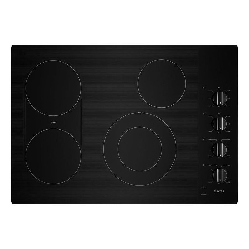 Maytag - 30.8125 inch wide Electric Cooktop in Black - MEC8830HB