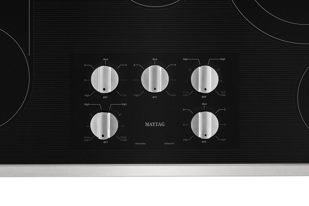 Maytag - 36.0625 inch wide Electric Cooktop in Stainless - MEC8836HS
