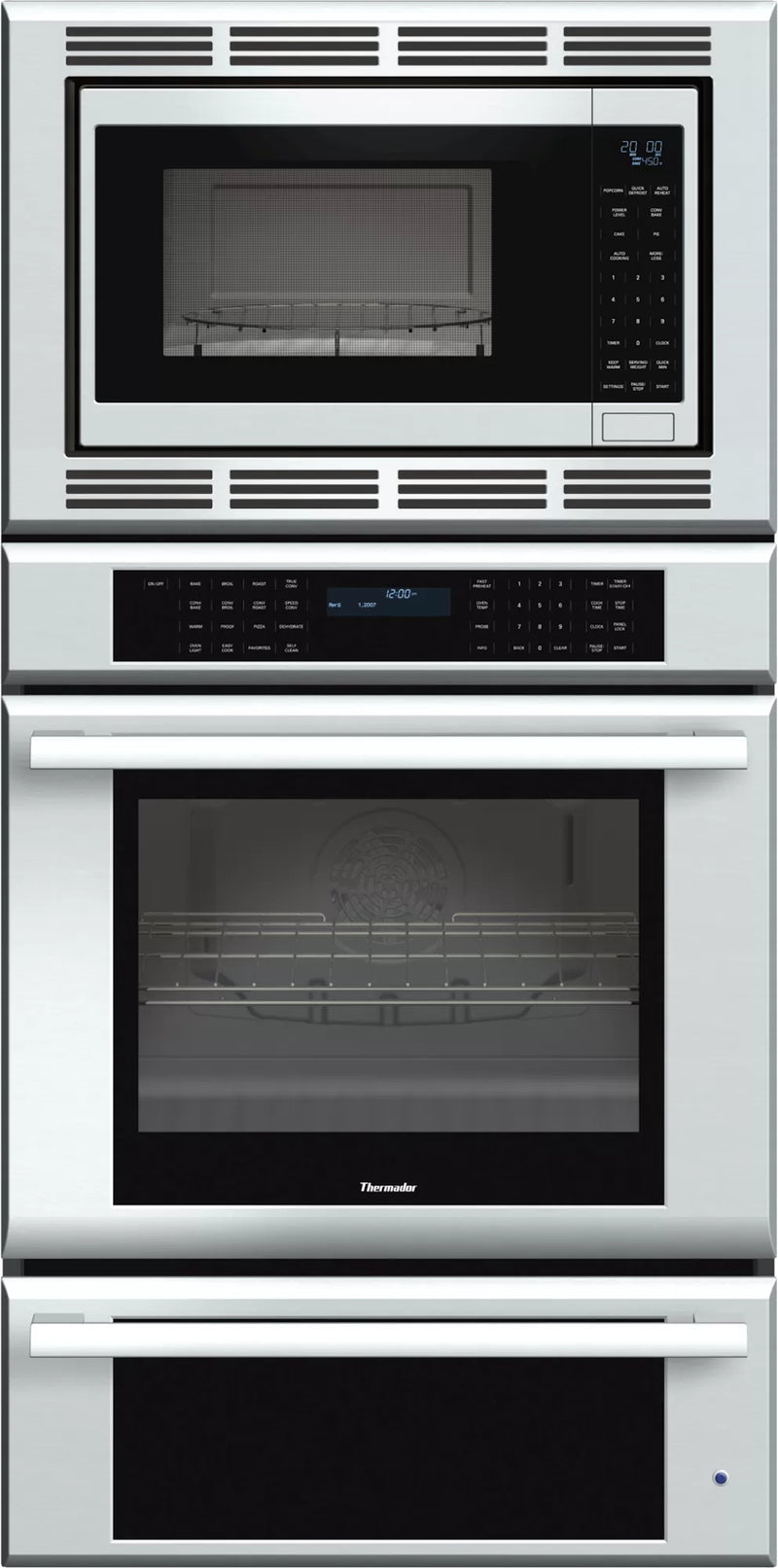 Thermador - 4.7 cu. ft Double Wall Oven in Stainless - MEDMCW31JS