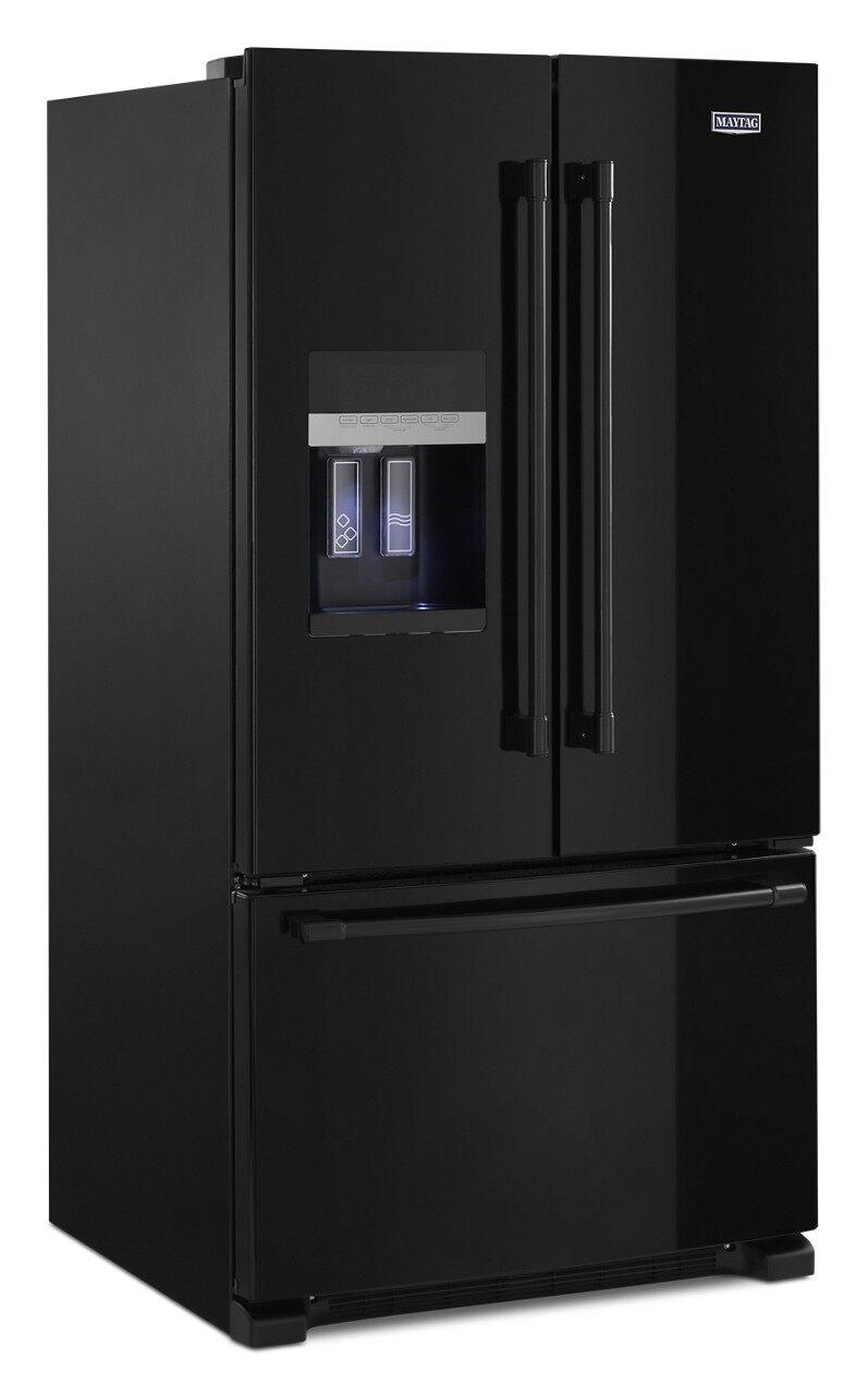 Maytag - 35.625 Inch 24.7 cu. ft French Door Refrigerator in Black - MFI2570FEB