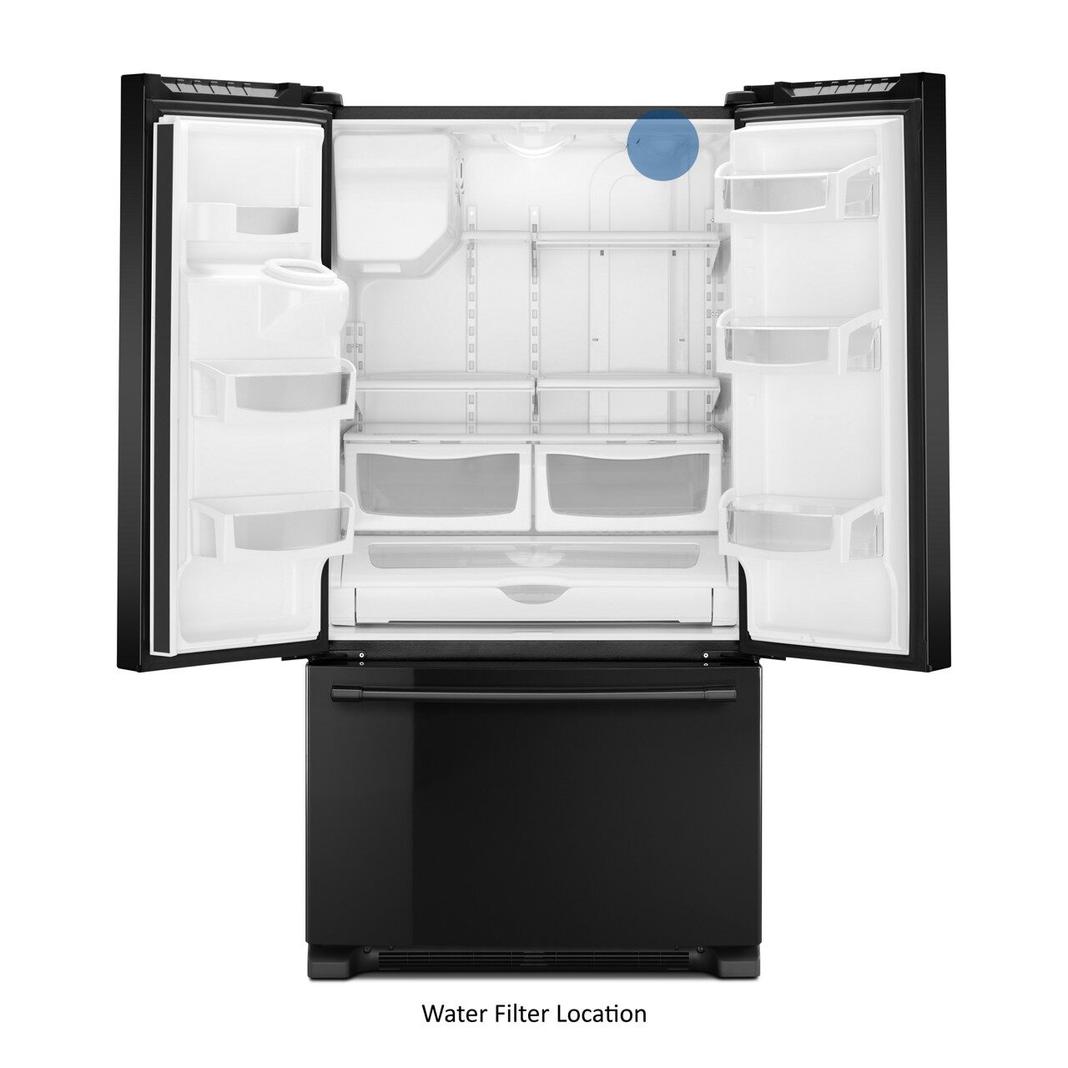 Maytag - 35.625 Inch 24.7 cu. ft French Door Refrigerator in Black - MFI2570FEB