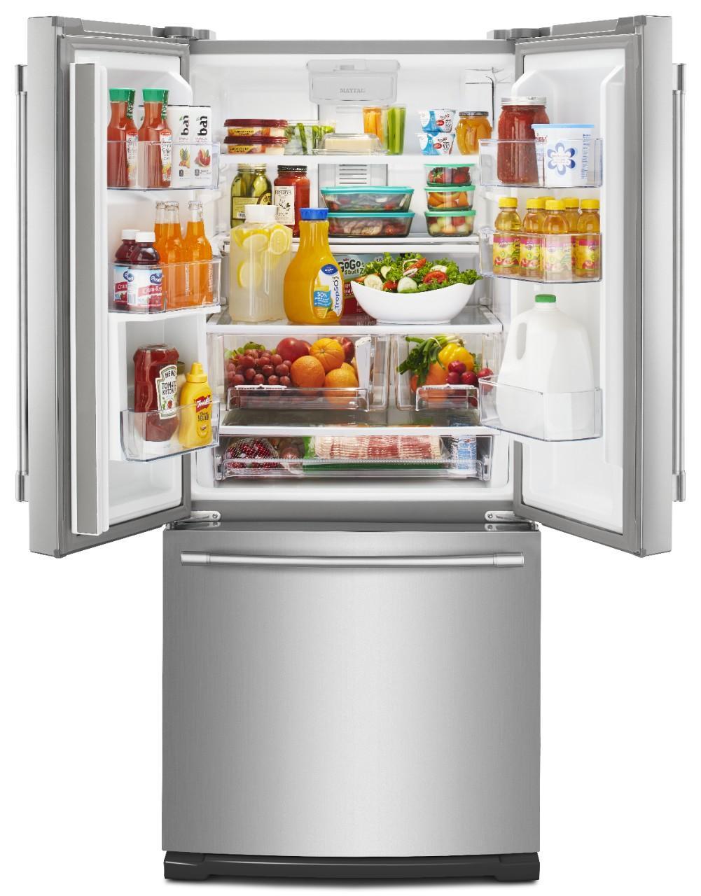 Maytag - 30.13 Inch 19.68 cu. ft French Door Refrigerator in Stainless - MFW2055FRZ