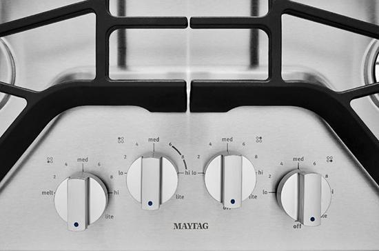 Maytag - 30 Inch Gas Cooktop in Stainless - MGC9530DS