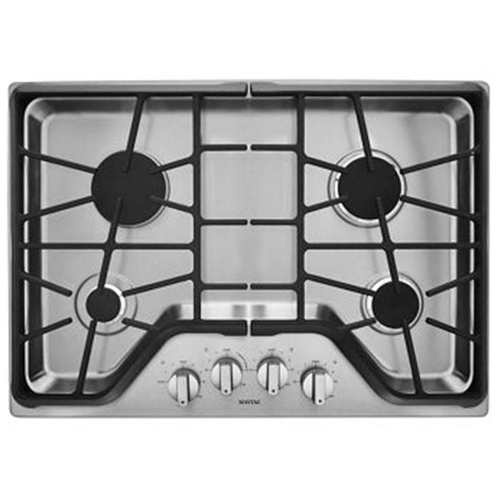 Maytag - 30 Inch Gas Cooktop in Stainless - MGC9530DS