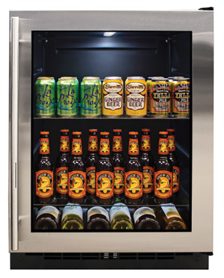 Marvel  - 24 Inch 5.4 cu. ft Wine Fridge Refrigerator in Stainless   - MHBV024-SG01A
