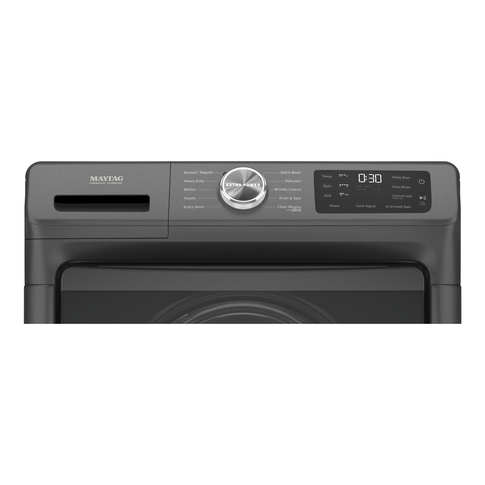 Maytag - 5.2 cu. Ft  Front Load Washer in Black - MHW5630MBK