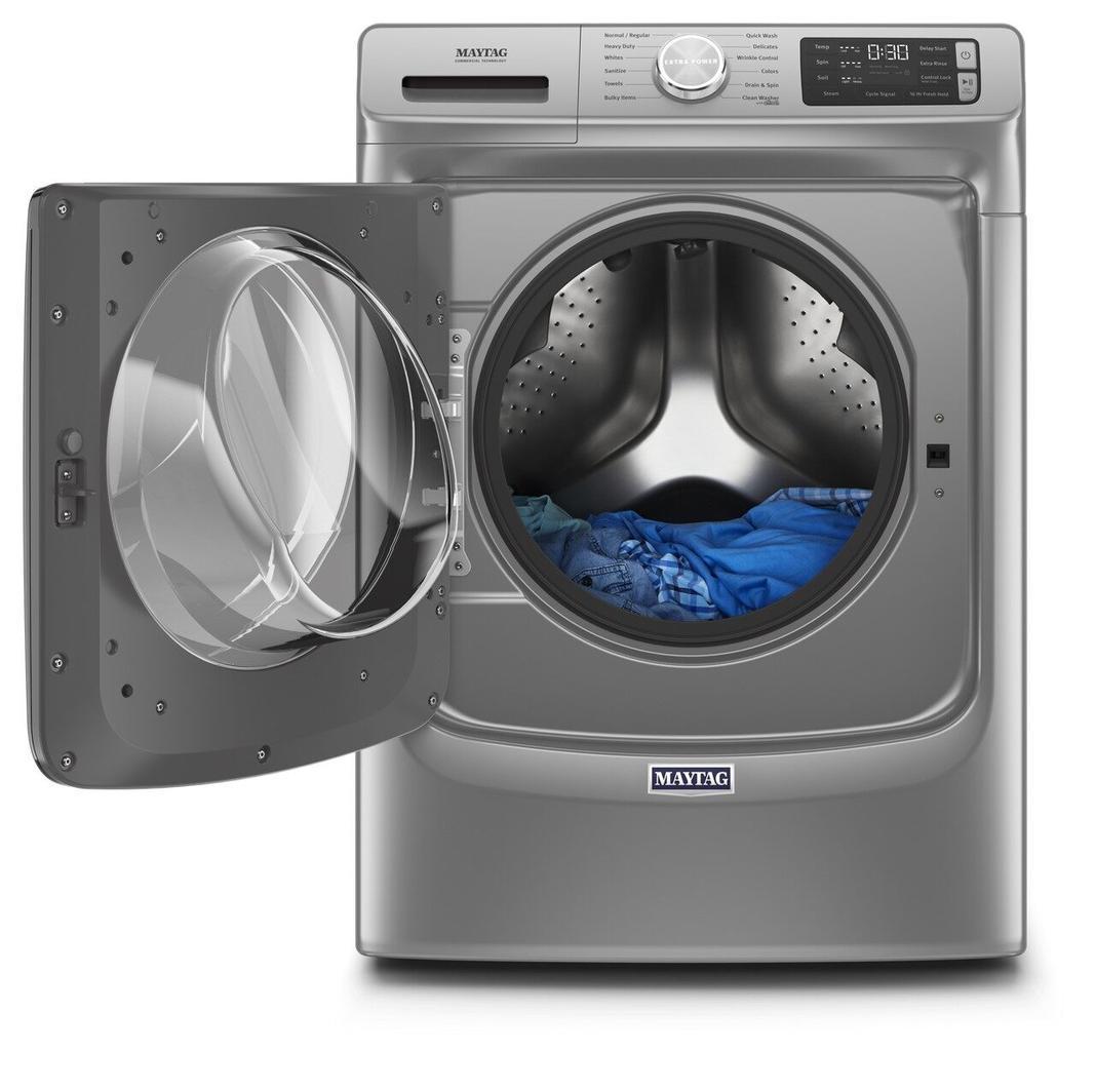 Maytag - 5.5 cu. Ft  Front Load Washer in Grey (Open Box) - MHW6630HC