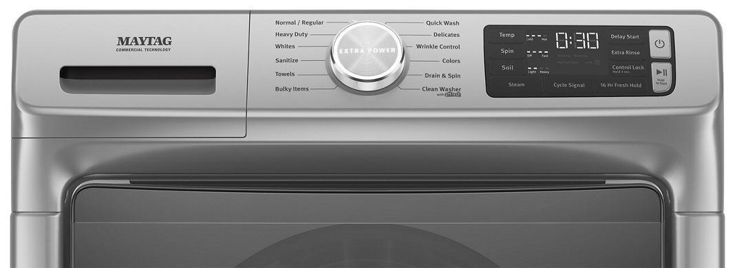 Maytag - 5.5 cu. Ft  Front Load Washer in Grey (Open Box) - MHW6630HC