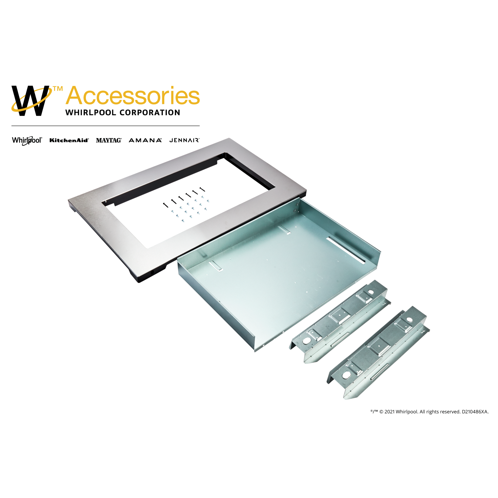 Whirlpool - 30 inch Microwave Trim Kit Accessory in Stainless - MK2160 Whirlpool - 30 inch Microwave Trim Kit Accessory in Stainless - MK2160