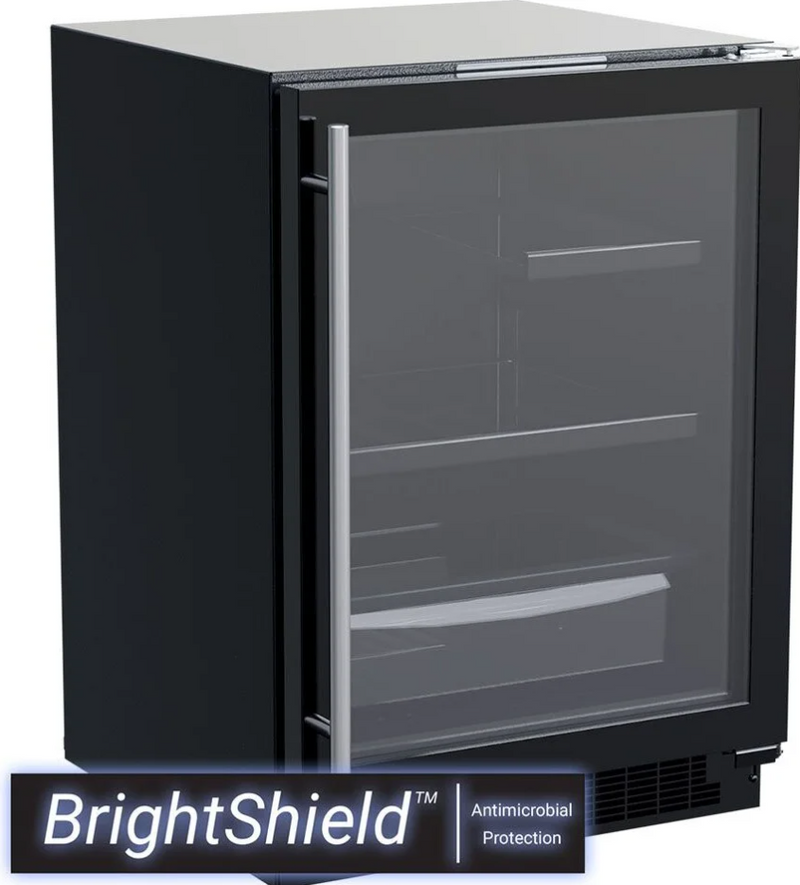 Marvel - 24 Inch 5.3 cu. ft Under Counter Fridge Refrigerator in Black - MLRE224-BG81A
