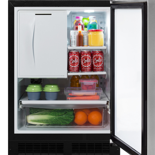 Marvel - 23.875 Inch 5.9 cu. ft Built In / Integrated Undercounter Refrigerator in Stainless - MLRI224-SS01A