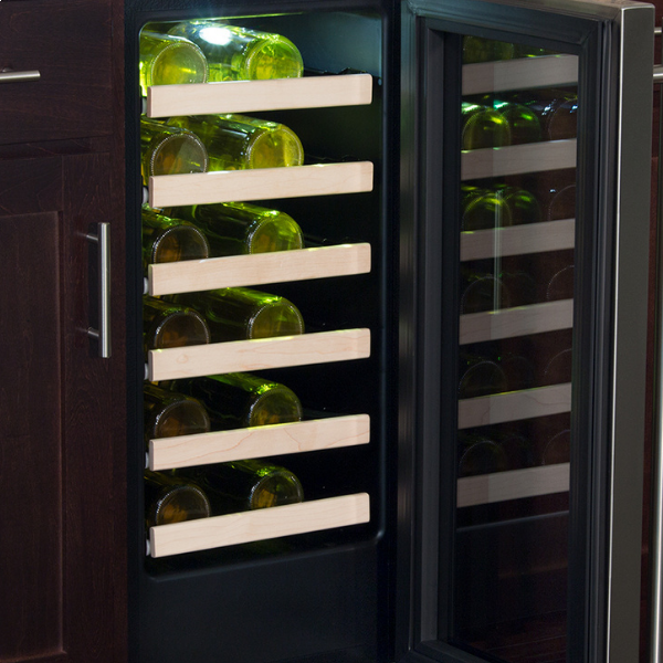 Marvel - 14.875 Inch 2.7 cu. ft Built In / Integrated Wine Fridge Refrigerator in Stainless - MLWC215-SG01A
