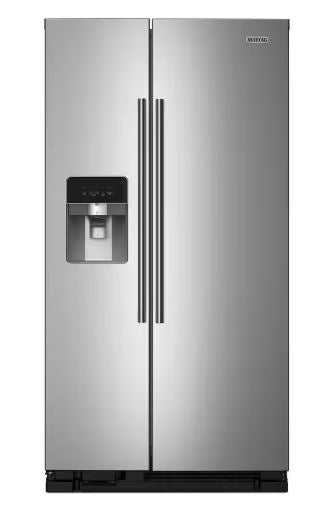 Maytag - 35.5 Inch 24.5 cu. ft Side-by-Side Refrigerator in Stainless - MRSF4036PZ