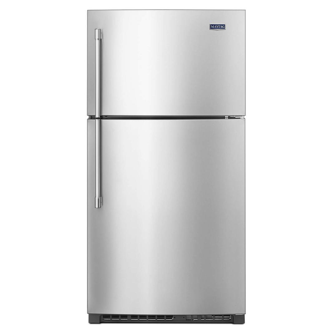 Maytag - 32.75 Inch 21.24 cu. ft Top Mount Refrigerator in Stainless - MRT711SMFZ
