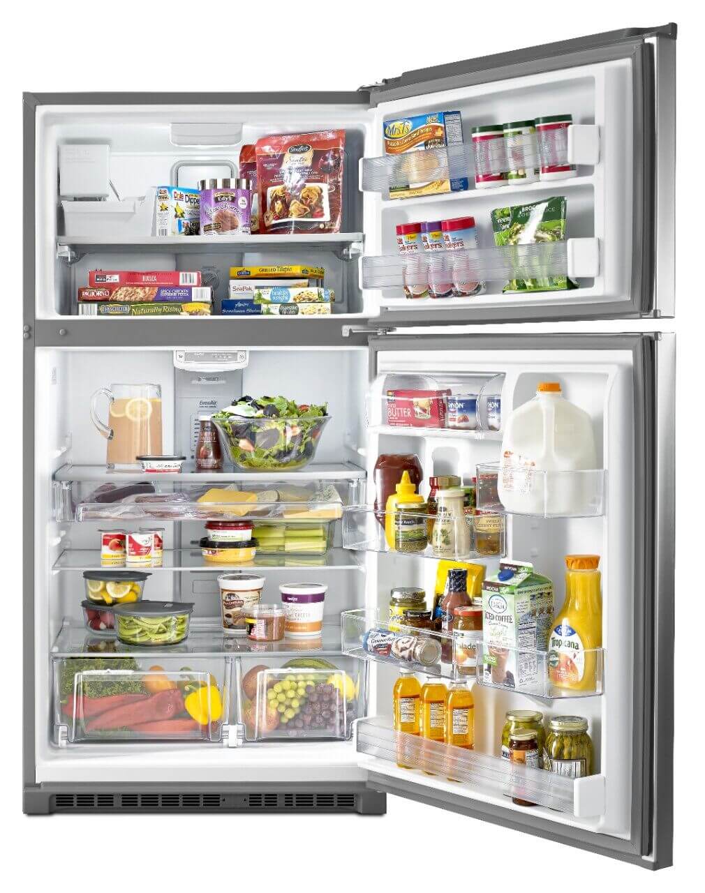 Maytag - 32.75 Inch 21.24 cu. ft Top Mount Refrigerator in Stainless - MRT711SMFZ