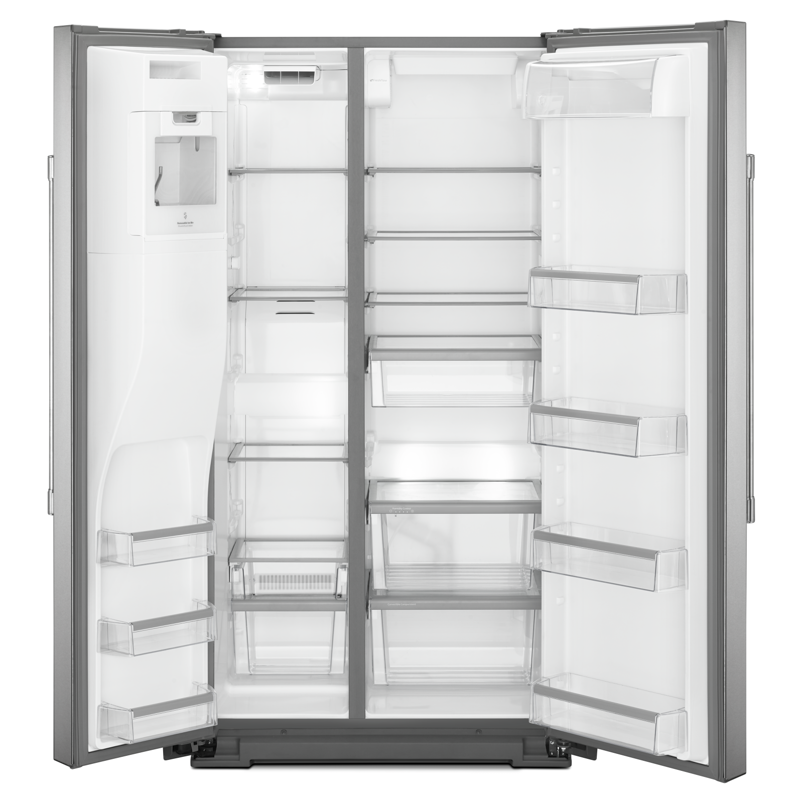 Maytag - 36 Inch 20.6 cu. ft Side by Side Refrigerator in Stainless - MSC21C6MFZ