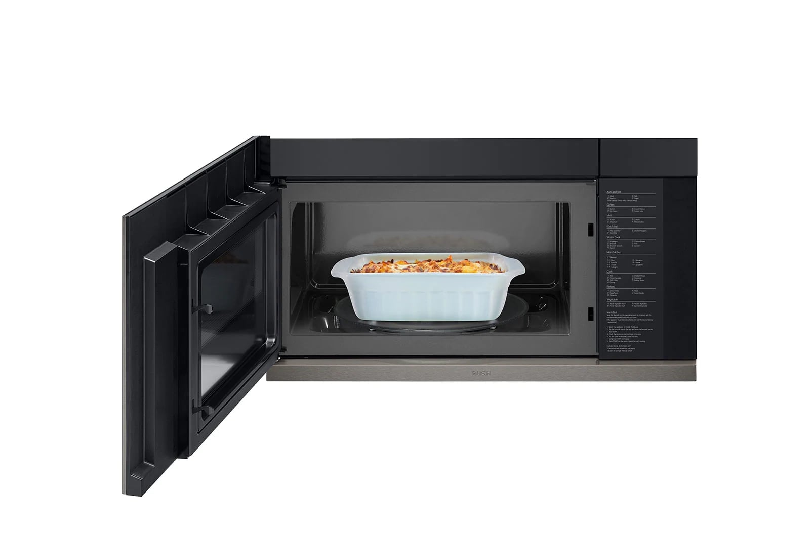 LG - 2.1 cu. Ft  Over the range Microwave in Black Stainless - MVEL2137D