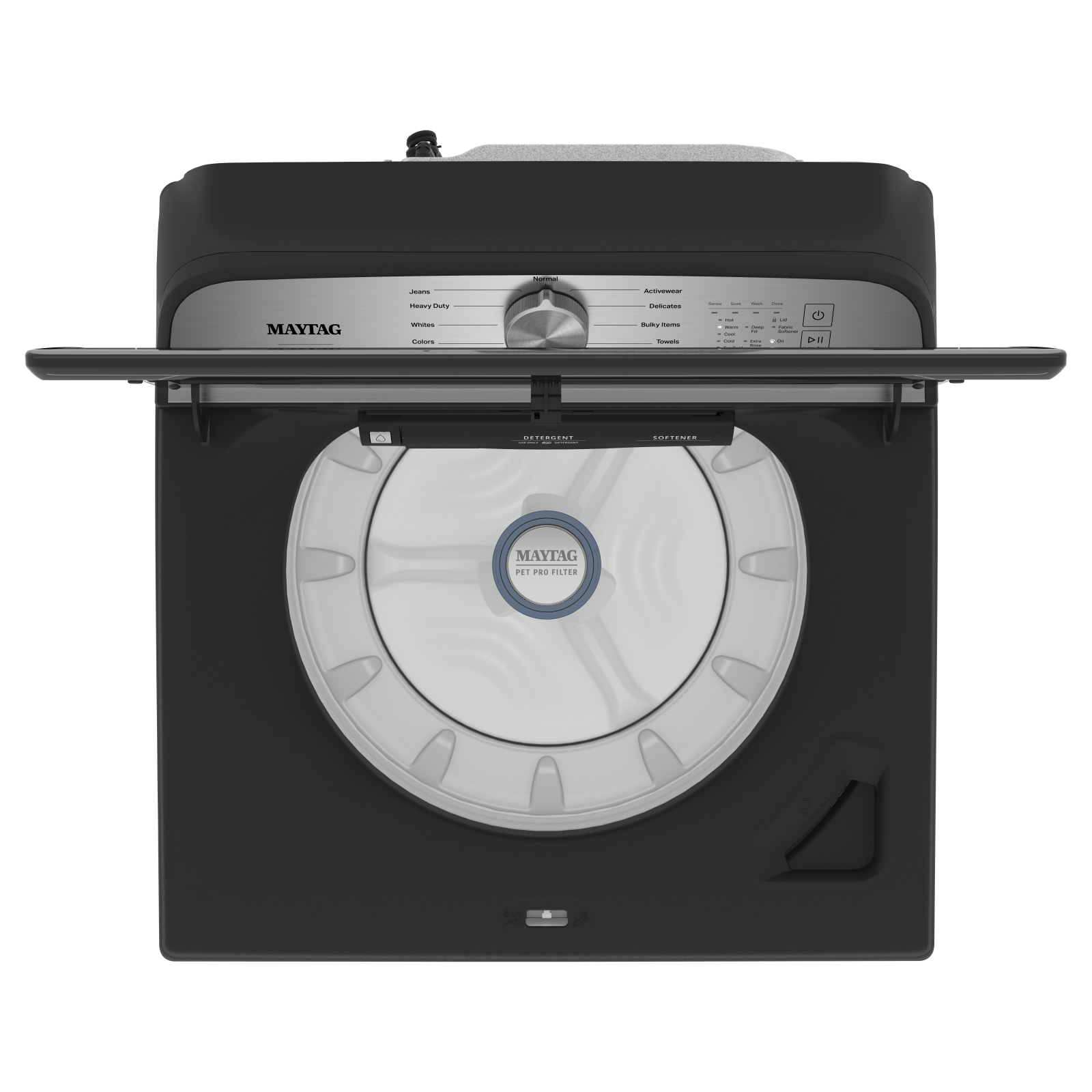 Maytag - Pet Pro 5.4 cu. Ft Top Load Washer in Black - MVW6500MBK