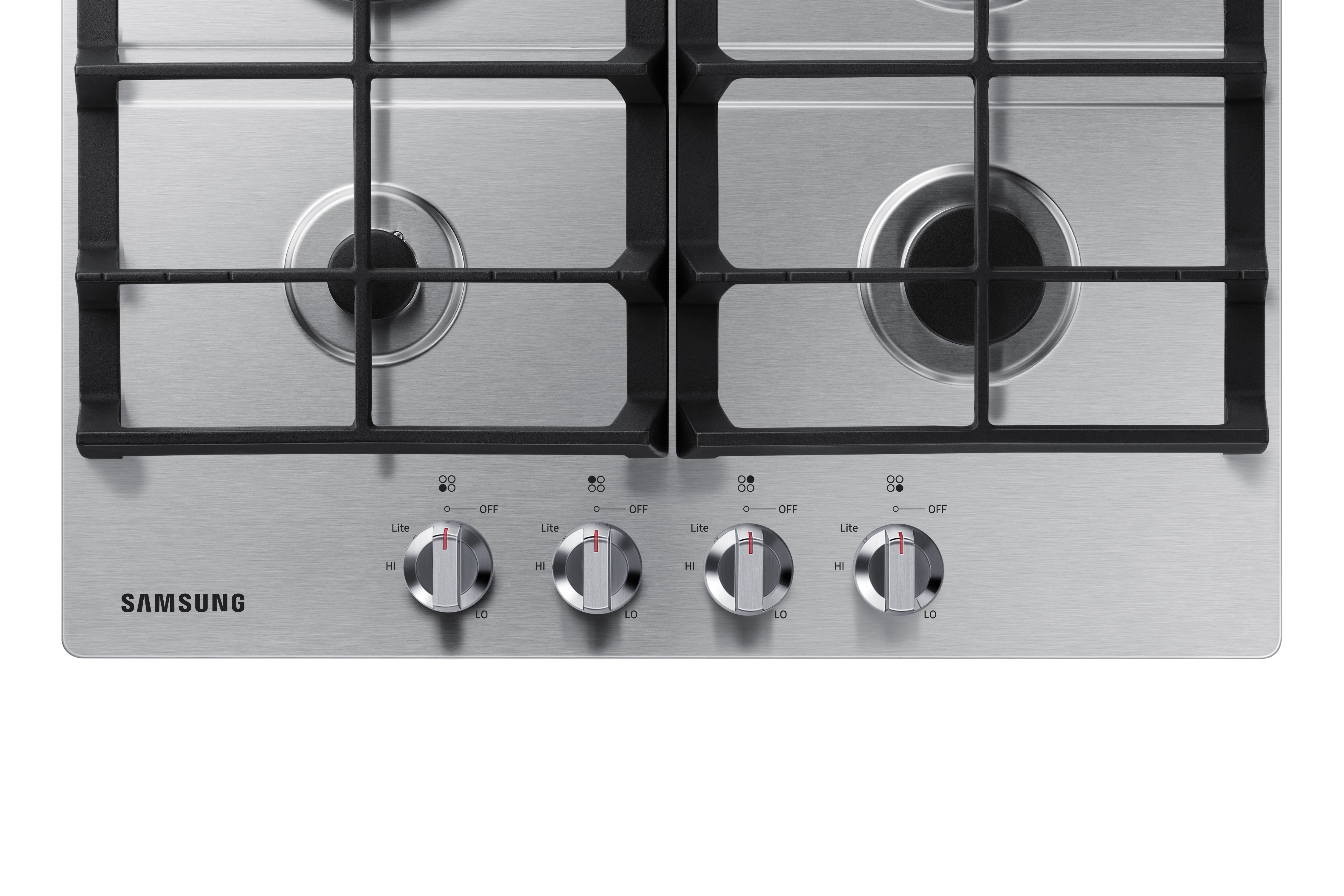 Samsung - 23.625 inch wide Gas Cooktop in Stainless - NA24T4230FS