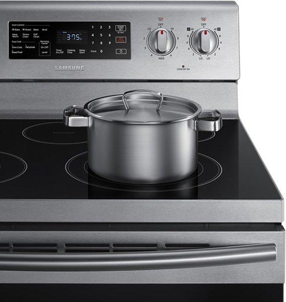 Samsung - 5.9 cu. ft Rear Control Electric Range in Stainless Steel - NE59M4320SS